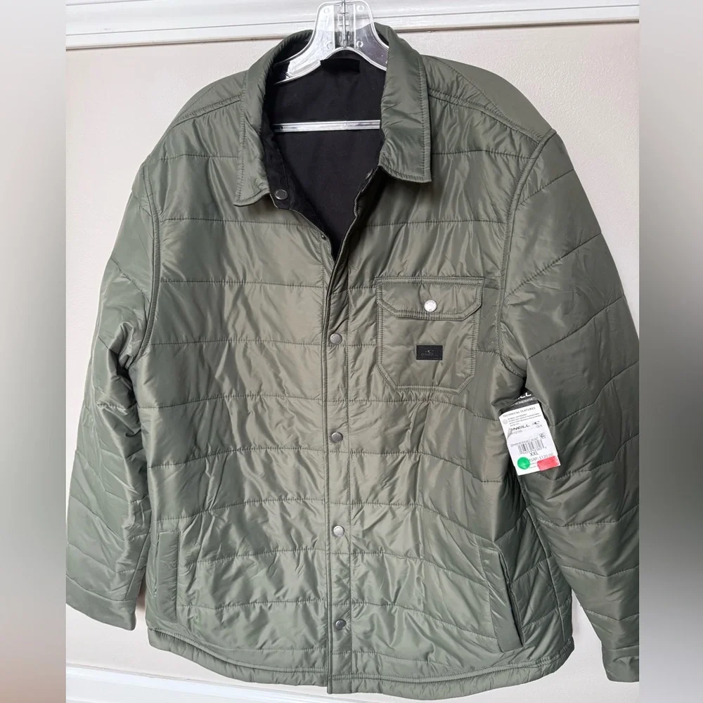 NWT O’Neill Zephyr reversible men’s olive coat jacket XXL